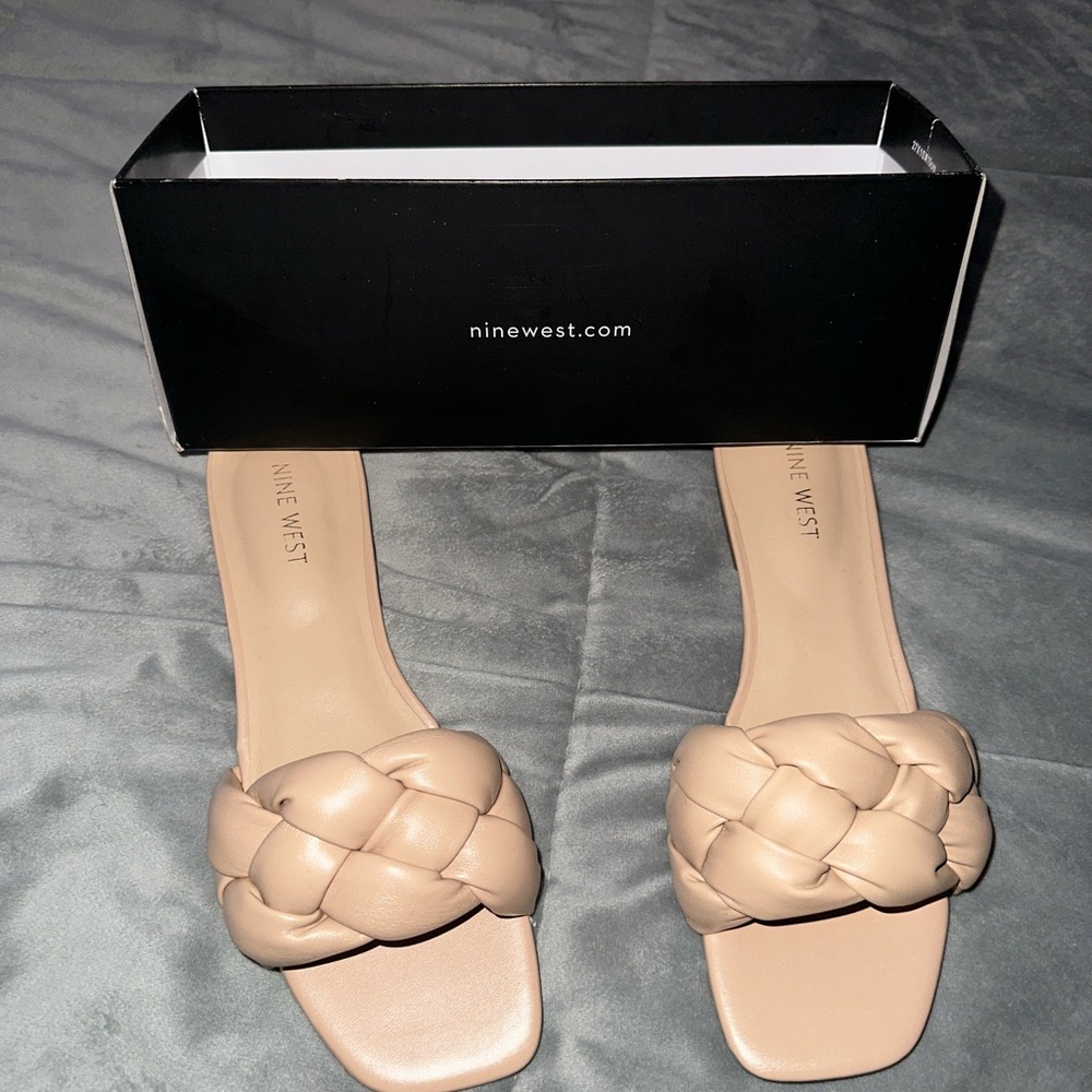 Nine West Women's Sonet Braided Slide Sandals